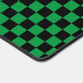 Grün/Schwarz mit Ihrem Firmenlogo überprüft Schreibtischunterlage (Ecke)
