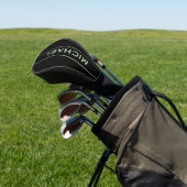 grün & schwarz Monogramm und Name personalisiert  Golf Headcover (In SItu)