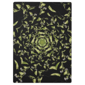 Grün-Schwarz-Natur-Hypnose-Fraktal Klemmbrett (Rückseite)