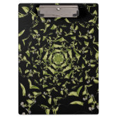 Grün-Schwarz-Natur-Hypnose-Fraktal Klemmbrett (Vorderseite)