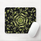 Grün-Schwarz-Natur-Hypnose-Fraktal Mousepad (Mit Mouse)