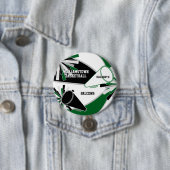 grün schwarz oder ANY COLORS Basketball-Cheerleade Button (Beispiel)