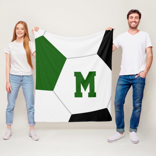 grün schwarz oder die Farben Ihrer Fußballmannscha Fleecedecke (Beispiel)