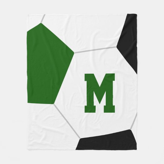 grün schwarz oder die Farben Ihrer Fußballmannscha Fleecedecke (Vorderseite)