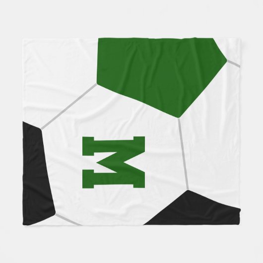 grün schwarz oder die Farben Ihrer Fußballmannscha Fleecedecke (Vorderseite (Horizontal))