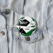 grün schwarz oder JEDWEDER FARBE Basketball Cheerl Button (Beispiel)