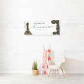 Grün & Schwarz Quinceañera Individuelles Willkomme Banner (Insitu)