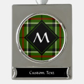 Grün, Schwarz, Rot und Weiß Banner-Ornament Silber (Vorderseite)