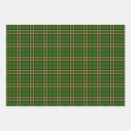 Grün, Schwarz, Rot und Weiß Geschenkpapier Set (Vorderseite)