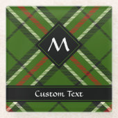 Grün, Schwarz, Rot und Weiß Glasuntersetzer (Vorderseite)