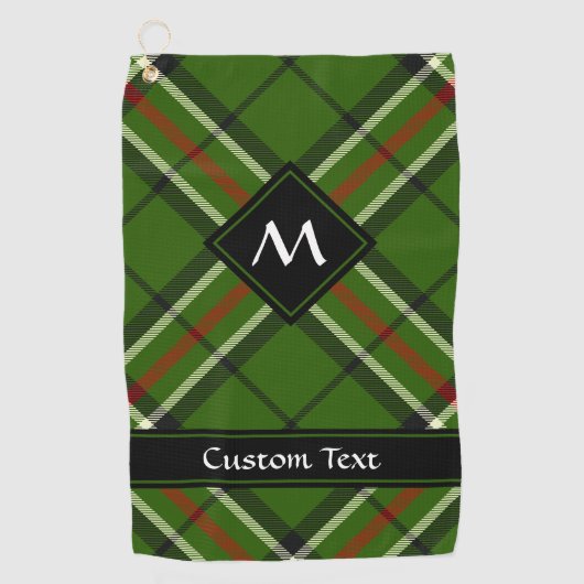 Grün, Schwarz, Rot und Weiß Golfhandtuch (Vorderseite)