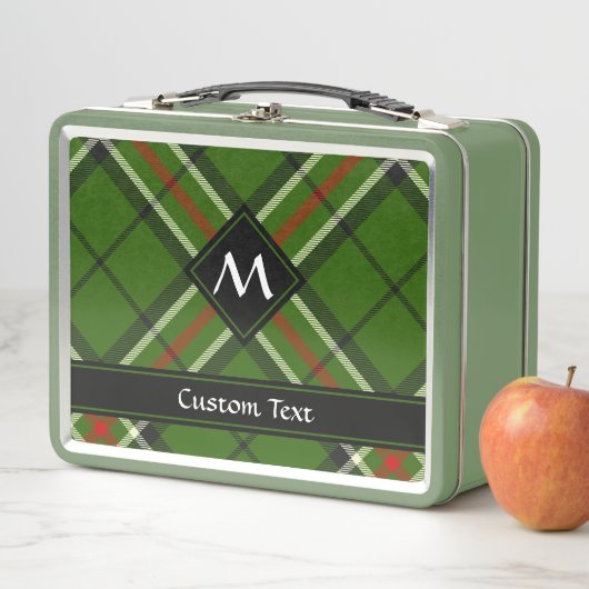 Grün, Schwarz, Rot und Weiß Metall Brotdose (Beispiel)