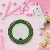 Grün, Schwarz, Rot und Weiß Pappteller (Party)