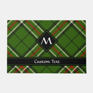 Grün, Schwarz, Rot und Weiß Tartan Fußmatte