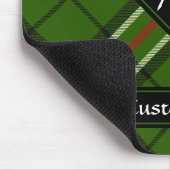 Grün, Schwarz, Rot und Weiß Tartan Mousepad (Ecke)