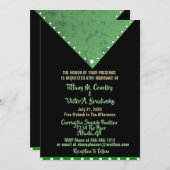 Grün-Schwarz-Umschlag-Moderne Hochzeitseinladung Einladung (Vorne/Hinten)