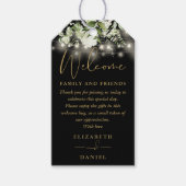 Grün Schwarz und Gold Gefallen Willkommenskorb Geschenkanhänger (Vorderseite)