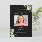 Grün Schwarz Und Gold Trauerzeremonie Programm  (Stehend Vorderseite)