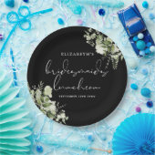 Grün Schwarz und Weiß Bridesmaids Luncheon Pappteller (Party)