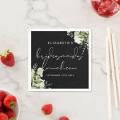 Grün Schwarz und Weiß Bridesmaids Luncheon Serviette (Beispiel)