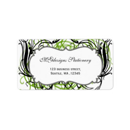 grün, schwarz und weiß Chic Adressbezeichnungen fü Adressaufkleber