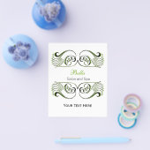 Grün, Schwarz und Weiß Chic Business Flyer (Einzeln)