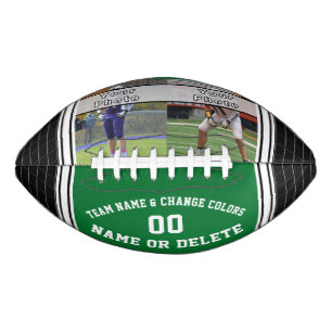 Grün, Schwarz und Weiß Ihr 1 oder 2 Foto Fußball Football