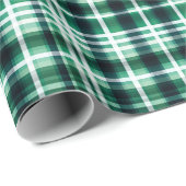 Grün, Schwarz und Weiß Kariert Geschenkpapier (Rolleneckpunkt)