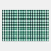 Grün, Schwarz und Weiß Kariert Geschenkpapier Set (Vorderseite 3)