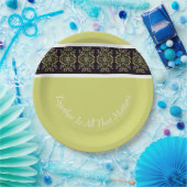 grün schwarz und weiß pappteller (Party)