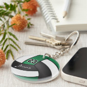 Grün, Schwarz und Weiß Schlüsselanhänger (Vorderseite rechts)