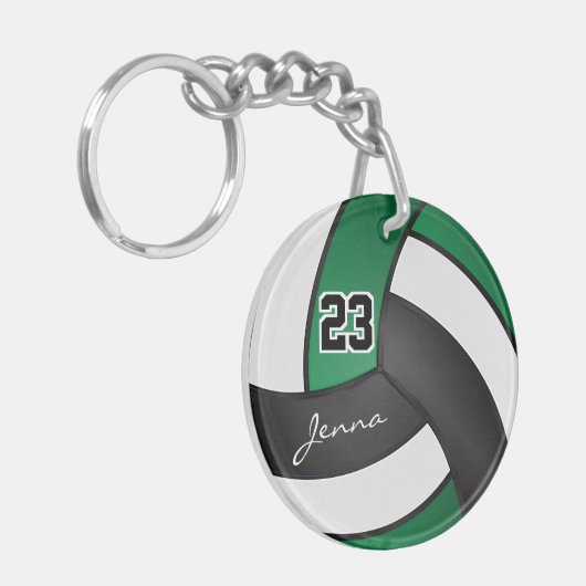 Grün, Schwarz und Weiß Schlüsselanhänger (Vorderseite links)