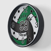 Grün, Schwarz und Weiß Uhr (Winkel)