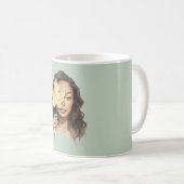 Grün Schwarz Weiblich Gelb Blatt Fall Kaffeetasse (VorderseiteRechts)