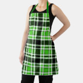 Grün Schwarz Weiß Flanell Karomuster Design Schürze (InSitu)