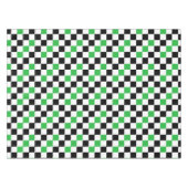 Grün Schwarz Weiß Karomuster Design Tischdecke (Vorderseite (Horizontal))