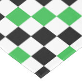 Grün Schwarz Weiß Karomuster Design Tischdecke (Schrägansicht)