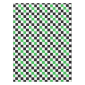 Grün Schwarz Weiß Karomuster Design Tischdecke (Vorderseite)