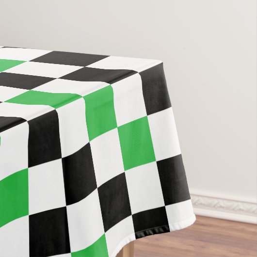 Grün Schwarz Weiß Karomuster Design Tischdecke (Beispiel)