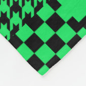Grün-schwarze gemischte Muster-Patchwork-Design  Fleecedecke (Ecke)