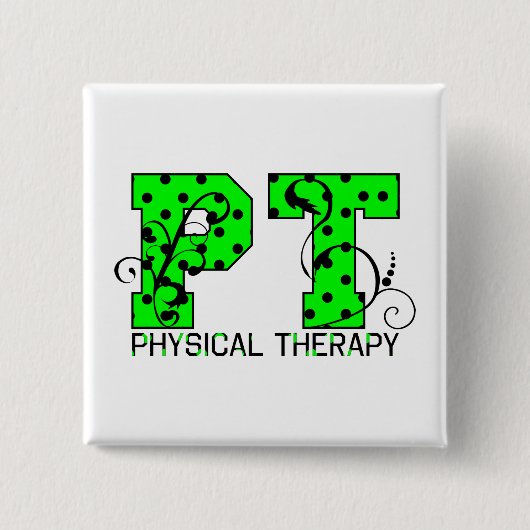 grün-schwarze Polka-Punkte Button (Vorderseite)