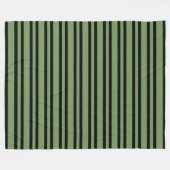 Grün schwarze Streifen nahtloses Muster Fleecedecke (Vorderseite (Horizontal))