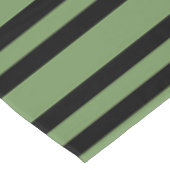 Grün-schwarze Streifenmuster Tischdecke (Schrägansicht)