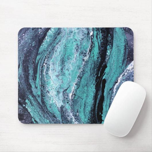 Grün Schwarze Wirbel Mousepad (Mit Mouse)