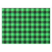 Grün-Schwarzer Kreuzschachtring Büffel-Karo Tischdecke (Vorderseite (Horizontal))