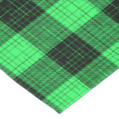 Grün-Schwarzer Kreuzschachtring Büffel-Karo Tischdecke (Schrägansicht)