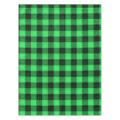 Grün-Schwarzer Kreuzschachtring Büffel-Karo Tischdecke (Vorderseite)