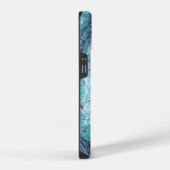 Grün schwarzer Wirbel iPhone Hülle (Rechte Seite)