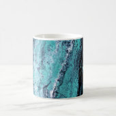 Grün-schwarzer Wirbel Kaffeetasse (Mittel)