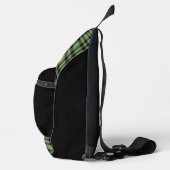 Grün-schwarzes Karomuster Crossbody Bag (Rechts)
